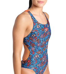 Arena Women's Micro Floral Tech Back One Piece Swimsuit