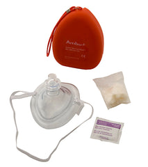 KEMP USA AMBU CPR Pocket Mask w/O2 Inlet & Kit