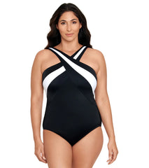 Longitude Women's Private Party Crossover One Piece Swimsuit