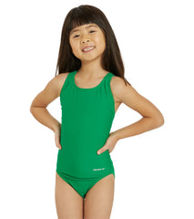 Sporti Solid Wide Strap One Piece Swimsuit Youth (22-28)