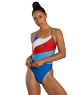 Speedo Women's Radiating Splice One Piece Swimsuit