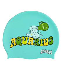 Sporti Groovy Zodiac Aquarius Silicone Swim Cap