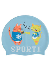 Sporti Fa-La-La-La-Paws Silicone Swim Cap Jr