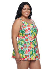 Sporti Plus Size Riviera Picnic Swim Dress