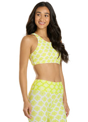 Sporti Active Coral Bloom High Neck Crop Bikini Top