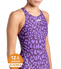 Arena Women's Powerskin ST Next Limited Edition Leopard Open Back Tech Suit Swimsuit