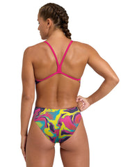 Arena Women's Marbalized Challenge Back One Piece Swimsuit