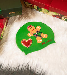Sporti Oh Snap Gingerbread Silicone Swim Cap Jr.