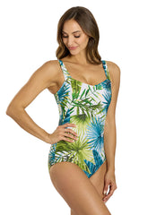Sporti Palm Royale Moderate Printed Sweetheart One Piece Swimsuit