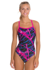 Waterpro Lightning Thin Strap One Piece Swimsuit (SwimOutlet Exclusive)