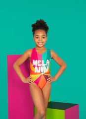 Sporti x She Is This Limited Edition Melanin Wide Strap Cross Back One Piece Swimsuit Youth (22-28)