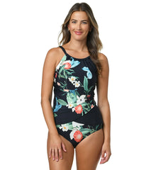 Jantzen Women's Botanical Beauty Audrey Drape Tankini Top