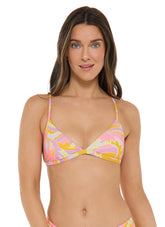 Body Glove Women's Sol Amarelo Evelyn Fixed Triangle Bikini Top