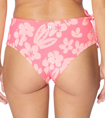 Hurley Women's Max Flower Scrunch Adjustable Retro Bikini Bottom