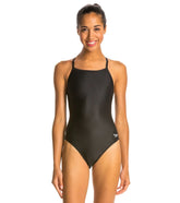 Speedo Women's PowerFLEX Eco Solid Flyback One Piece Swimsuit