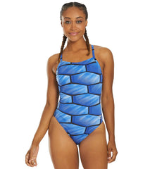 Speedo Endurance+ Women's Shell Shock Flyback One Piece Swimsuit