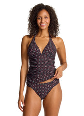 Tommy Bahama Women's Sunset Blooms Reversible Halter Tankini Top