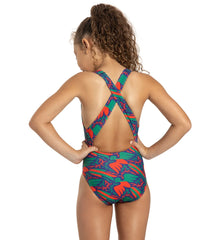 Sporti x Damian Orellana Limited Edition Chichi Wide Strap Cross Back One Piece Swimsuit Youth (22-28)