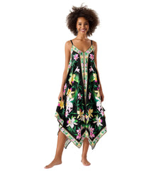 Tommy Bahama Orchid Garden Scarf Cover Up Dress