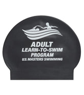 USMS Learn to Swim Latex Swim Cap with one color print