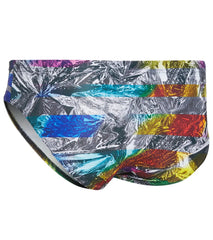 Arena Men's Iridiscent Stripe Brief Swimsuit