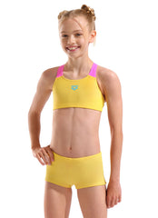 Arena Girls' Solid Two Piece Bikini Set (Little Kid, Big Kid)