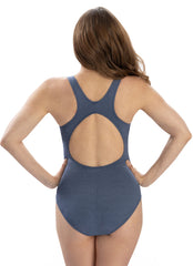 Dolfin Women's Aquashape Heatherd Racerback Moderate One Piece Swimsuit