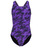 TYR Girls' Camo Maxfit One Piece Swimsuit