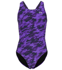 TYR Girls' Camo Maxfit One Piece Swimsuit
