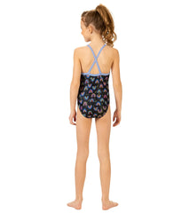 Dolfin Girls' Be Happy One Piece Swimsuit (Big Kid)
