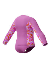 Speedo Girls' Long Sleeve Two Piece Rash Guard Set (Toddler, Little Kid)