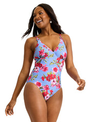 Tommy Bahama Women's Chambray Beach One Piece Swimsuit