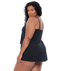 Lauren Ralph Lauren Women's Plus Size Beach Club Flyaway One Piece Swimsuit
