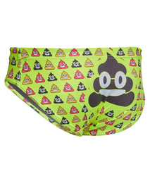 Turbo Boys' Poo Emoji Swim Brief Swimsuit