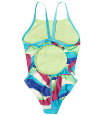 Speedo Girls' Printed Propel Back One Piece Swimsuit (Big Kid)