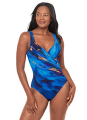 Miraclesuit Women's Stellar Nova Its A Wrap One Piece Swimsuit