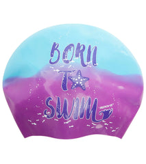 Sporti Born To Swim Long Hair Silicone Swim Cap