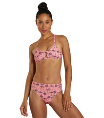 JOLYN Women's Zoe Papaya Flammy Bikini Bottom