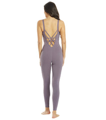 Everyday Yoga Radiant Solid Strappy Back Long Leotard 28"