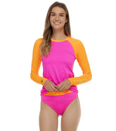 Body Glove Women's 80'S Throwback Push It Long Sleeve Rash Guard