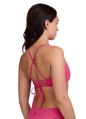 JOLYN Women's Blake Solid Tie-Back Bikini Top