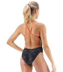 TYR Women's Blackout Camo Cutoutfit One Piece Swimsuit