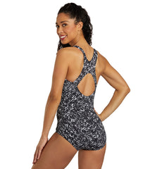 Dolfin Women's Print Conservative Lap One Piece Swimsuit