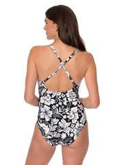 Jantzen Women's Heritage Gina Surplice One Piece Swimsuit
