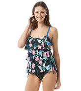 Beach House Women's Floral Fantasy Jane Ruffle Tankini Top