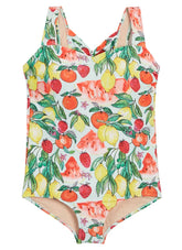 Sporti Plus Size Riviera Picnic Moderate Printed Sweetheart One Piece Swimsuit