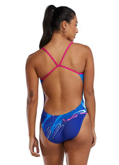 TYR Women's Abstractai Durafast Elite Cutoutfit One Piece Swimsuit