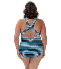 Dolfin Aquashape Women's Printed Conservative Lap Suit One Piece Swimsuit