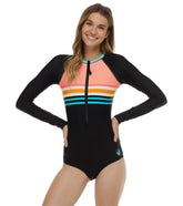 Body Glove Women's Coral Reef Chanel Long Sleeve One Piece Swimsuit