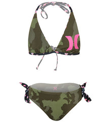 Hurley Youth Girls' Camo Reversible Halter & Retro Bottom Set